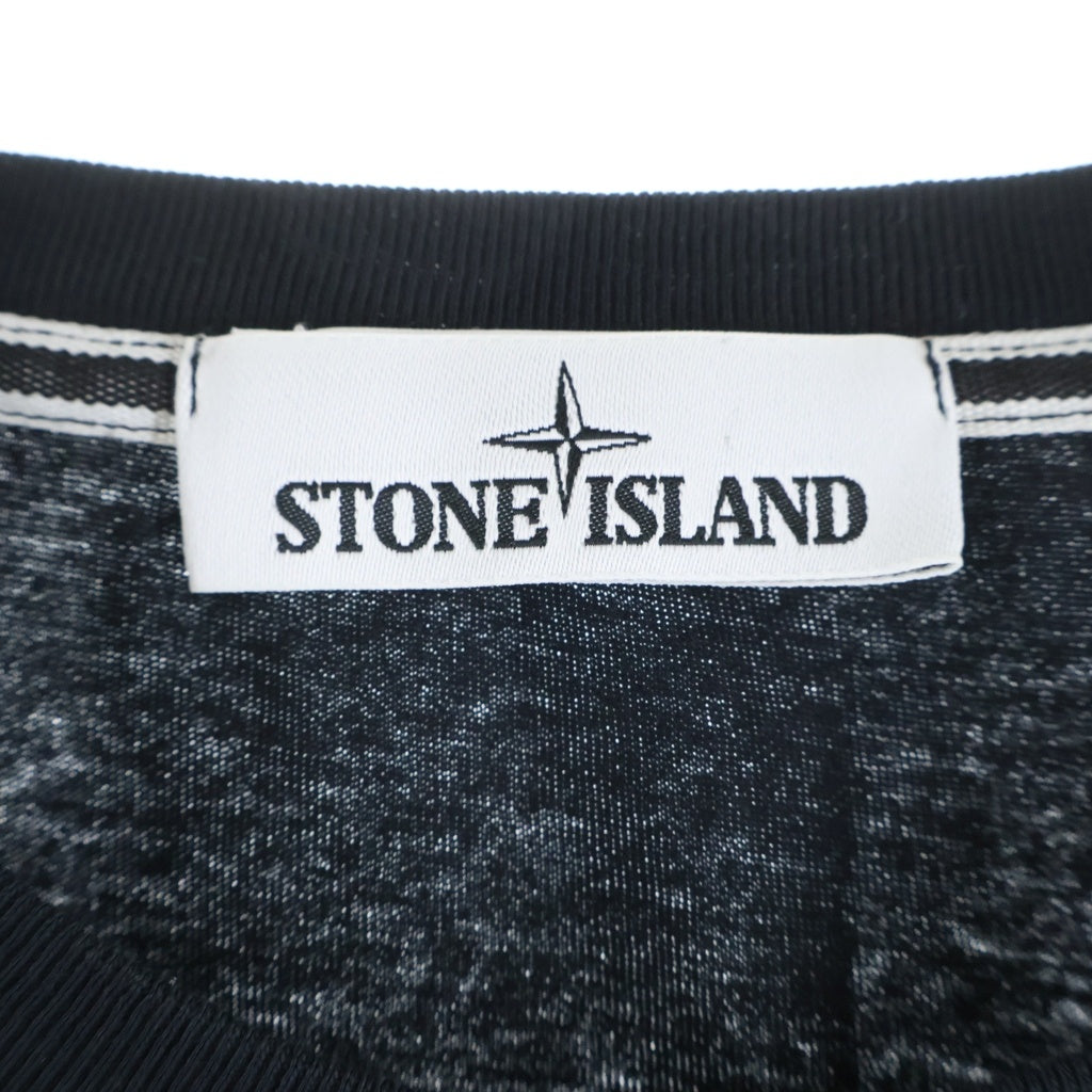 STONE ISLAND(ストーンアイランド) プリントロゴ半袖Tシャツ カットソー ブラック 70152NS90