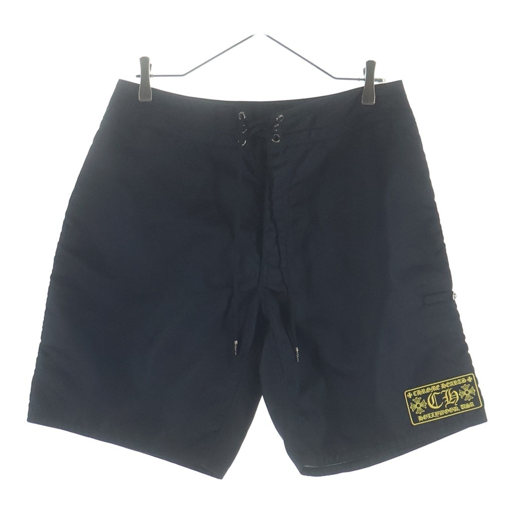 CHROME HEARTS(クロムハーツ) SURF BRITCHES クロスボタンナイロンCHハーフパンツ ブラック