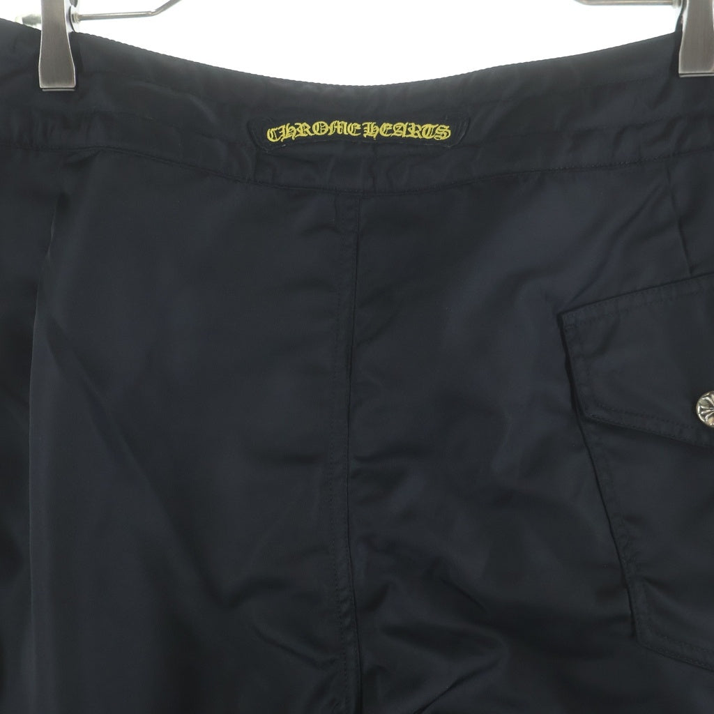 CHROME HEARTS(クロムハーツ) SURF BRITCHES クロスボタンナイロンCHハーフパンツ ブラック