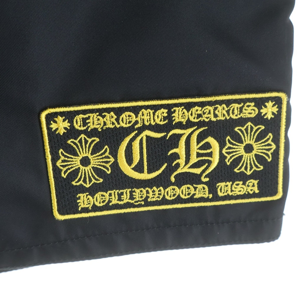 CHROME HEARTS(クロムハーツ) SURF BRITCHES クロスボタンナイロンCHハーフパンツ ブラック