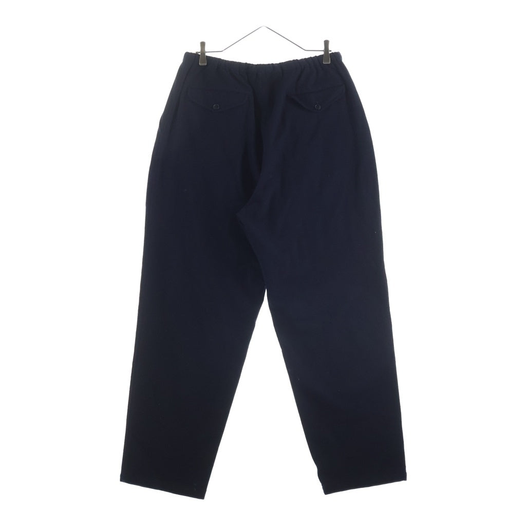 COMOLI(コモリ) 22AW リファインウール ドローストリングパンツ ネイビー W03-03006