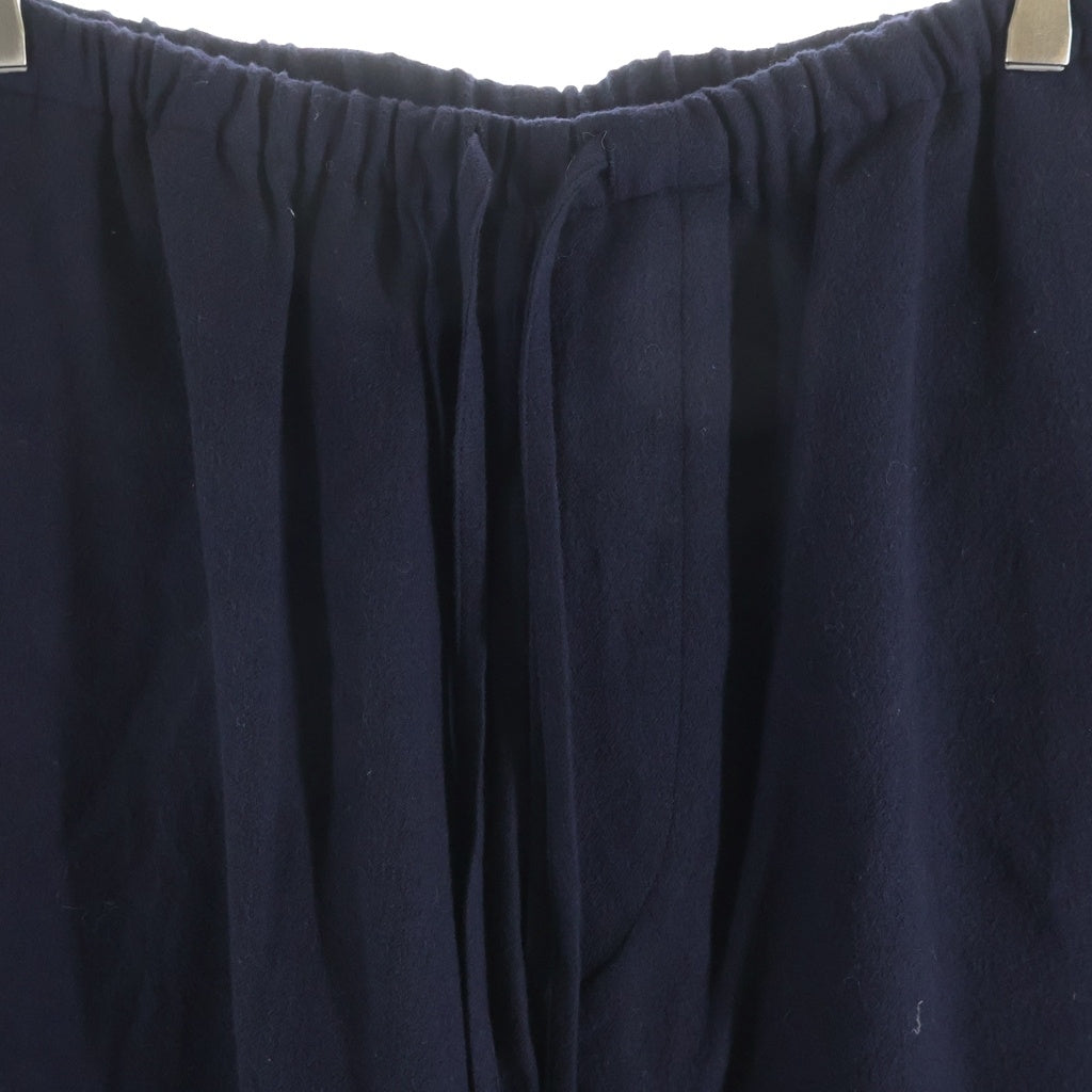 COMOLI(コモリ) 22AW リファインウール ドローストリングパンツ ネイビー W03-03006