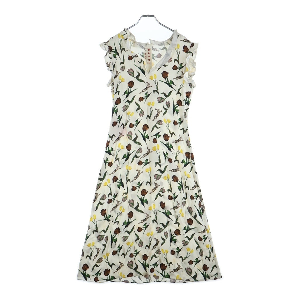 MARNI(マルニ) 25AW 花柄モチーフ ワンピース ドレス ホワイト レディース ABMA1440A1 ABMA1440A1