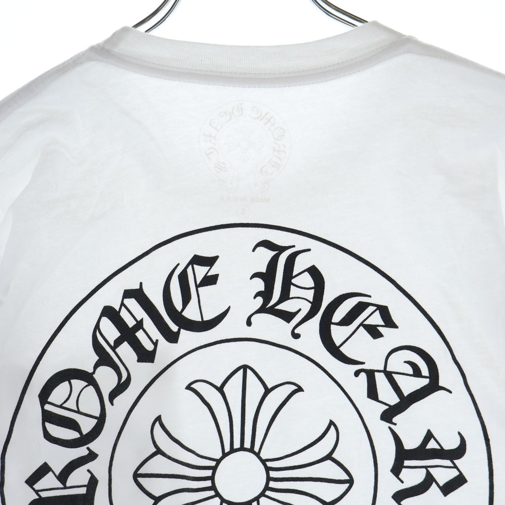 CHROME HEARTS(クロムハーツ) HORSESHOE S/S TEE ホースシュープリント クルーネック半袖Tシャツカットソー ホワイト