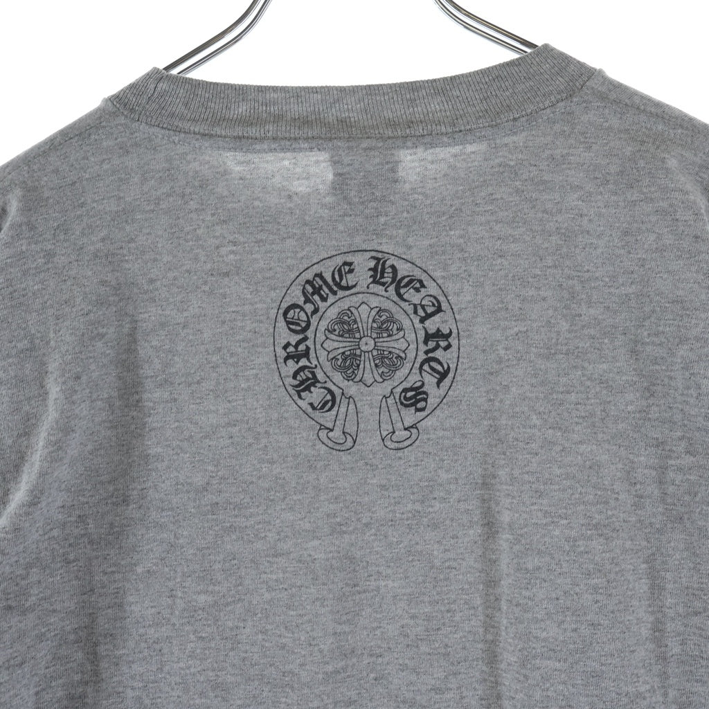 CHROME HEARTS(クロムハーツ) OLD DAGGER CH ダガー アームロゴデザイン クルーネック カットソー 長袖Tシャツ グレー