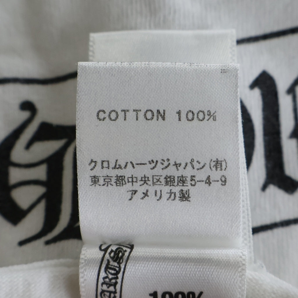 CHROME HEARTS(クロムハーツ) TOKYO HORSESHOE L/S TEE トーキョー ホースシュー ロゴデザイン クルーネック カットソー 長袖Tシャツ ホワイト