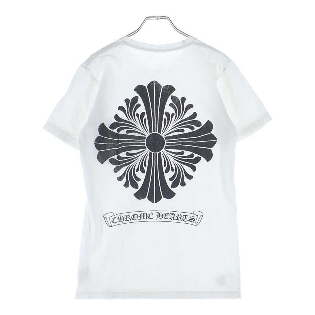 CHROME HEARTS(クロムハーツ) CH PLUS FLORAL CROSS TEE シーエイチクロス フローラルクロス クルーネック カットソー 半袖Tシャツ ホワイト