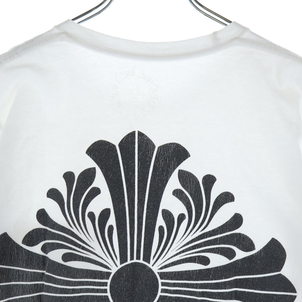 CHROME HEARTS(クロムハーツ) CH PLUS FLORAL CROSS TEE シーエイチクロス フローラルクロス クルーネック カットソー 半袖Tシャツ ホワイト
