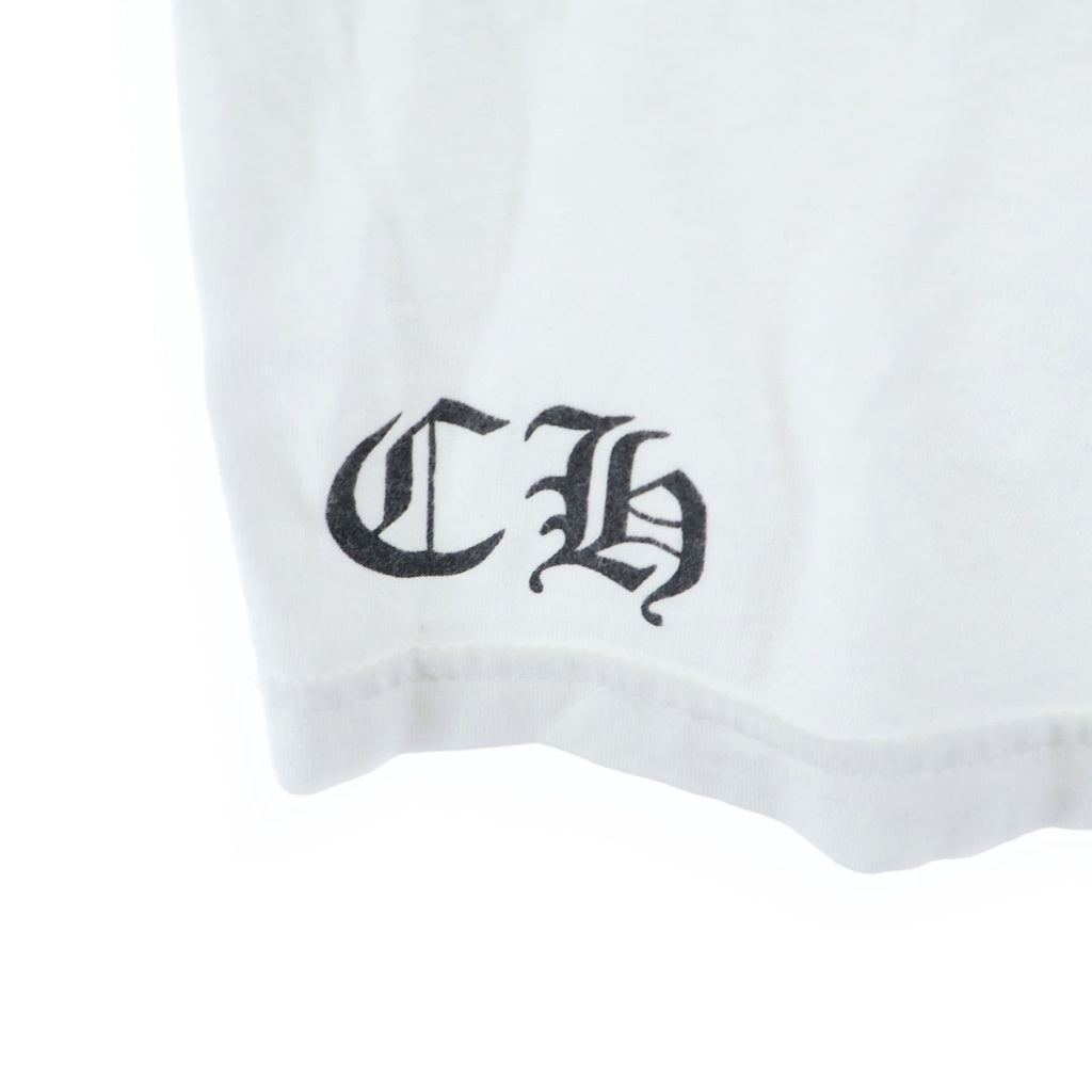 CHROME HEARTS(クロムハーツ) CH PLUS FLORAL CROSS TEE シーエイチクロス フローラルクロス クルーネック カットソー 半袖Tシャツ ホワイト