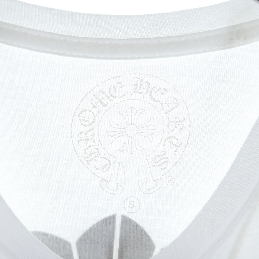 CHROME HEARTS(クロムハーツ) CH PLUS FLORAL CROSS TEE シーエイチクロス フローラルクロス クルーネック カットソー 半袖Tシャツ ホワイト