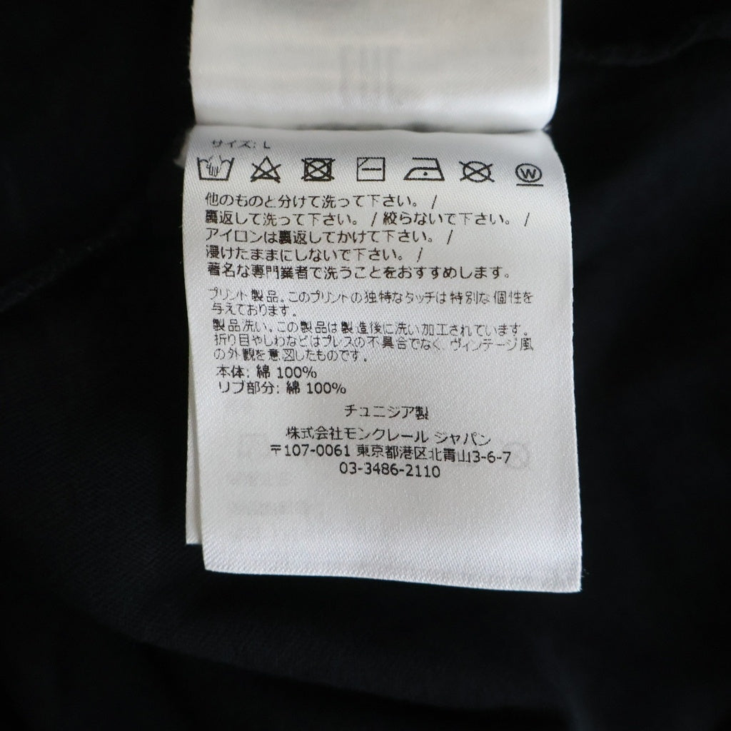 MONCLER(モンクレール) フロントロゴ 半袖Tシャツ カットソー ブラック I10918C00029 I10918C00029