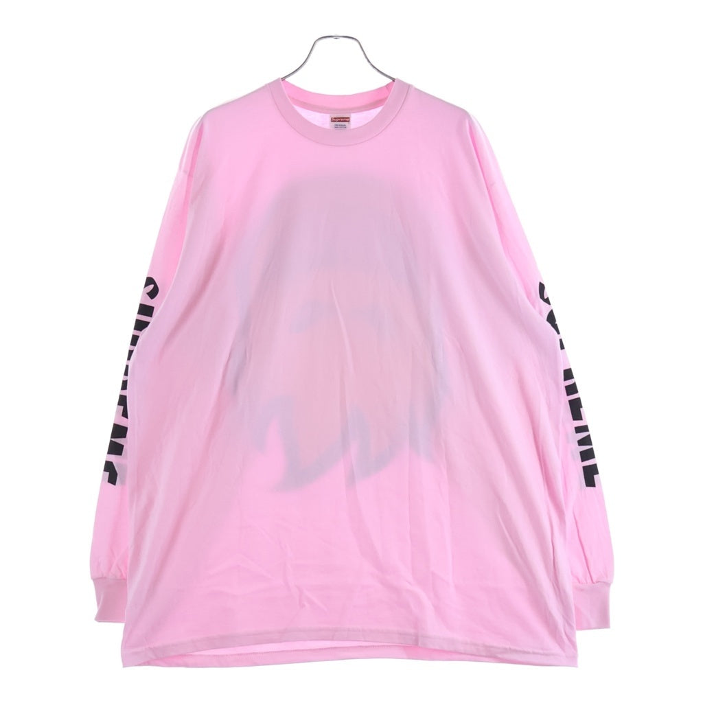 SUPREME(シュプリーム) 26SS Spitfire Bighead L/S TEE スピットファイア ビッグヘッド ロゴデザイン クルーネック カットソー 長袖Tシャツ ピンク