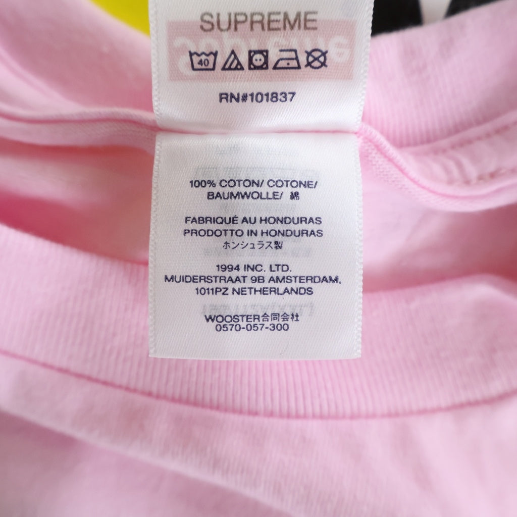 SUPREME(シュプリーム) 26SS Spitfire Bighead L/S TEE スピットファイア ビッグヘッド ロゴデザイン クルーネック カットソー 長袖Tシャツ ピンク