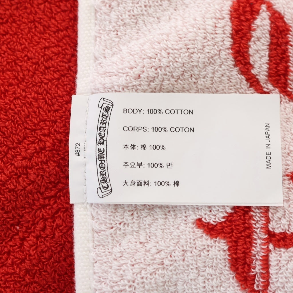 CHROME HEARTS(クロムハーツ) Beach Towel CEMETERY セメタリークロス総柄 ビーチタオル レッド