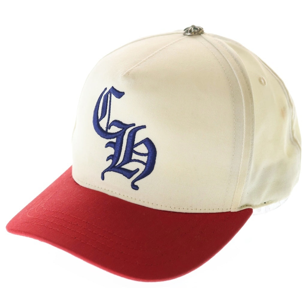 CHROME HEARTS(クロムハーツ) TRICO COLOR CH LOGO TRUCKER CAP トリコ カラー CHロゴデザイン トラッカー ベースボールキャップ 帽子 レッド/ベージュ