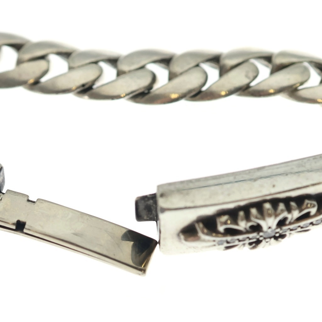 CHROME HEARTS(クロムハーツ) ID BBY FLRL P/DIA ベイビー ID フローラル クラシック リンク PAVEダイヤ シルバーブレスレット 22LINK
