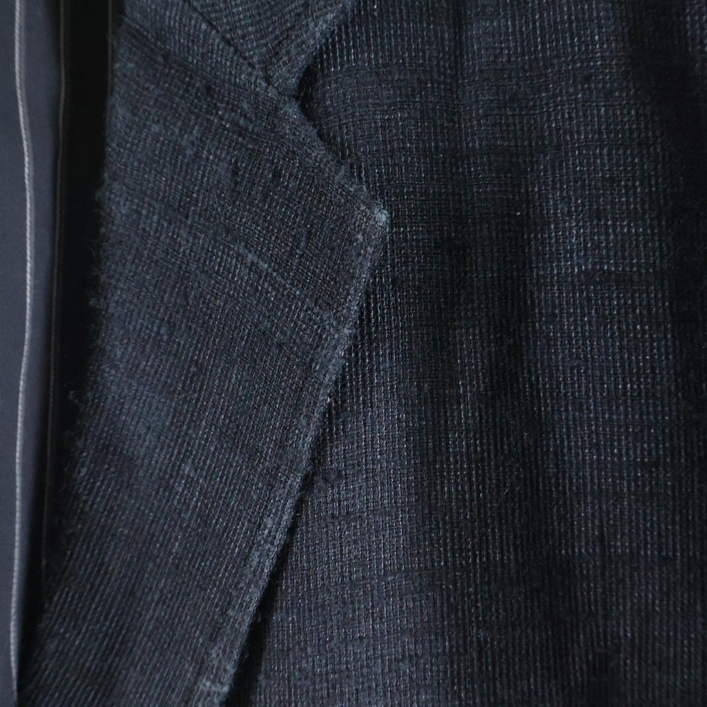 Yohji Yamamoto POUR HOMME(ヨウジヤマモト プールオム) 23SS ドッキング アシンメトリーデザインジャケット ブラック HZ-J31-814