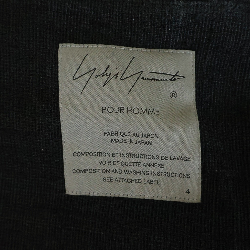 Yohji Yamamoto POUR HOMME(ヨウジヤマモト プールオム) 23SS ドッキング アシンメトリーデザインジャケット ブラック HZ-J31-814