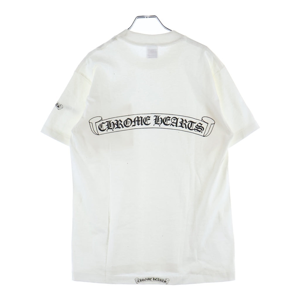 CHROME HEARTS(クロムハーツ) OLD CH T-SHIRT スクロールラベルプリント クルーネック ポケット anvil タグ 半袖Tシャツカットソー ホワイト