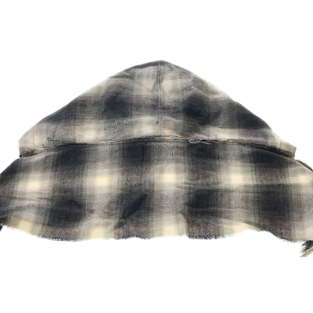 KAMIYA(カミヤ) 26SS HOODED CHECKED STOLE フーデッド チェック ストール -
