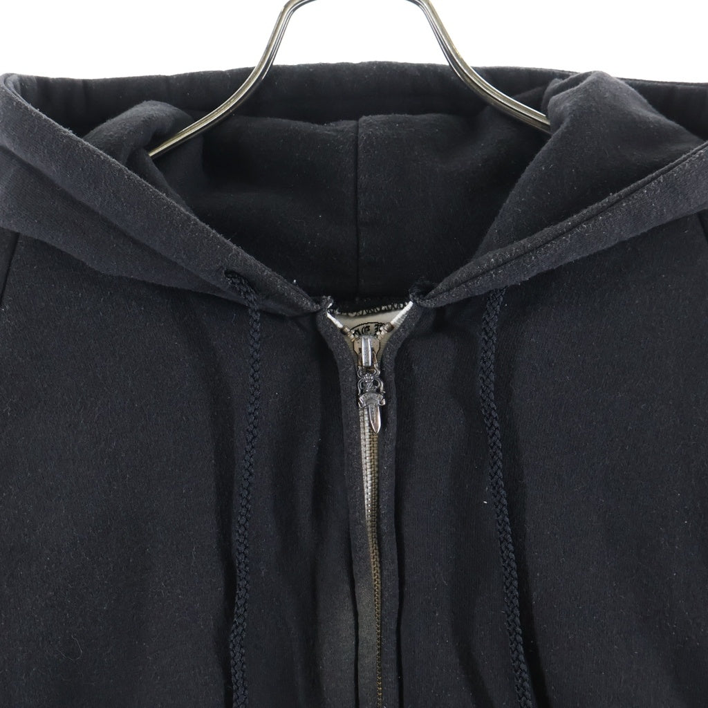 CHROME HEARTS(クロムハーツ) OLD SWTSHRT HORSESHOE ZIP HOODIE オールド 裏地サーマル ホースシュープリント ダガージップフーディ パーカー ブラック