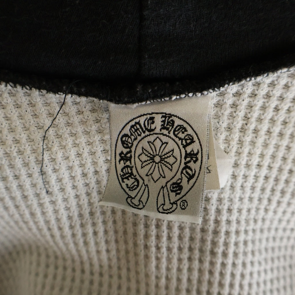 CHROME HEARTS(クロムハーツ) OLD SWTSHRT HORSESHOE ZIP HOODIE オールド 裏地サーマル ホースシュープリント ダガージップフーディ パーカー ブラック