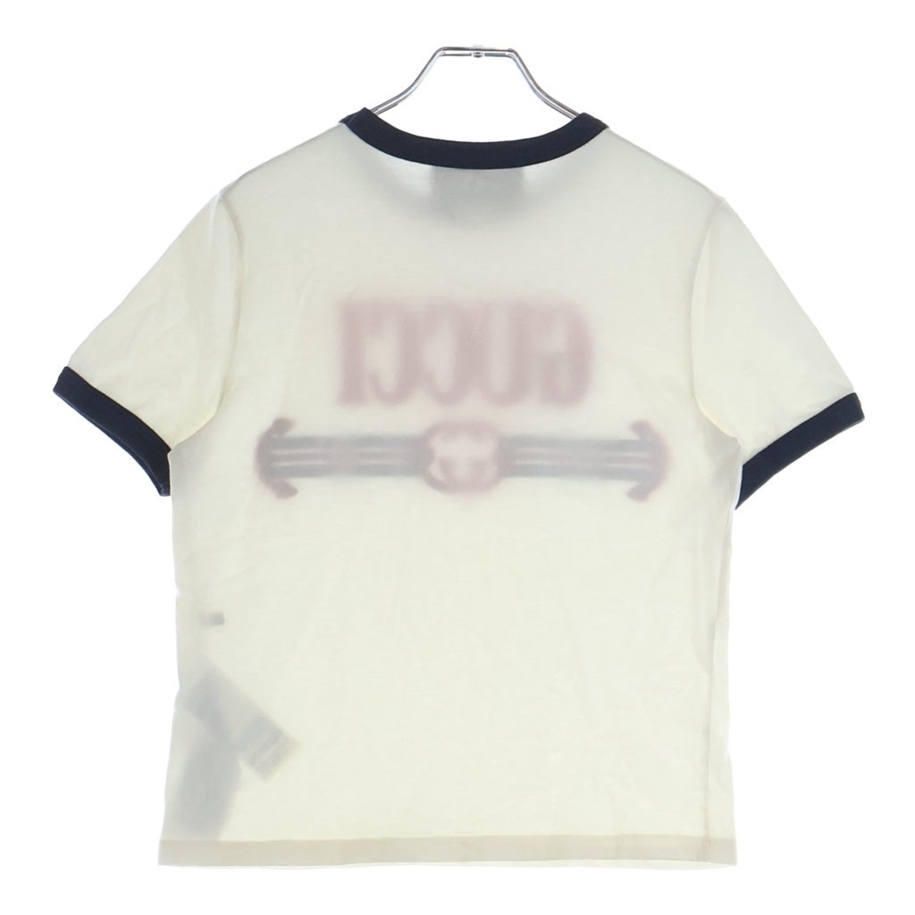 GUCCI(グッチ) インターロッキングG ウェブ コットンジャージーミニ半袖Tシャツ カットソー ホワイト レディース 723566 XJFQQ