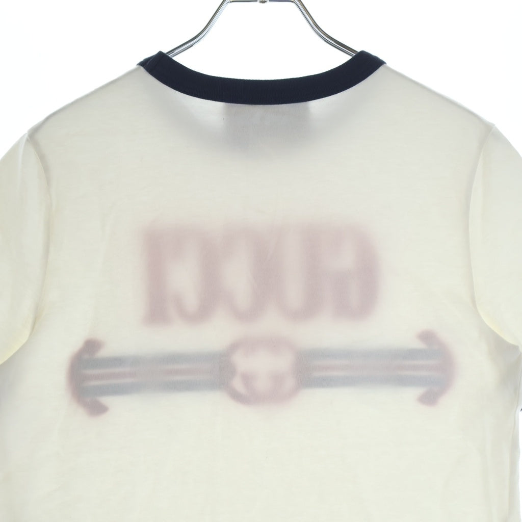 GUCCI(グッチ) インターロッキングG ウェブ コットンジャージーミニ半袖Tシャツ カットソー ホワイト レディース 723566 XJFQQ