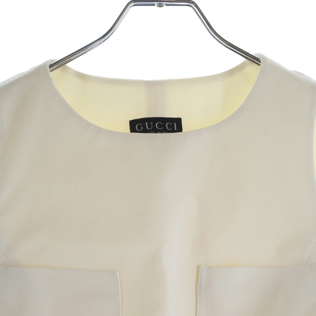 GUCCI(グッチ) 96SS トムフォード ホワイトシルククロップトップ - レディース