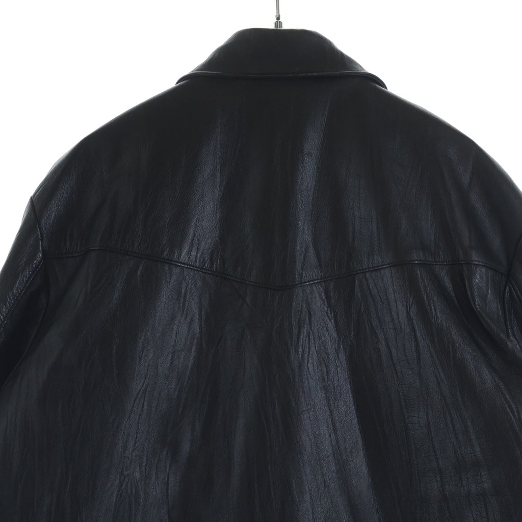 NUMBER (N)INE(ナンバーナイン) 04AW ダブルブレスト レザージャケット ブラック