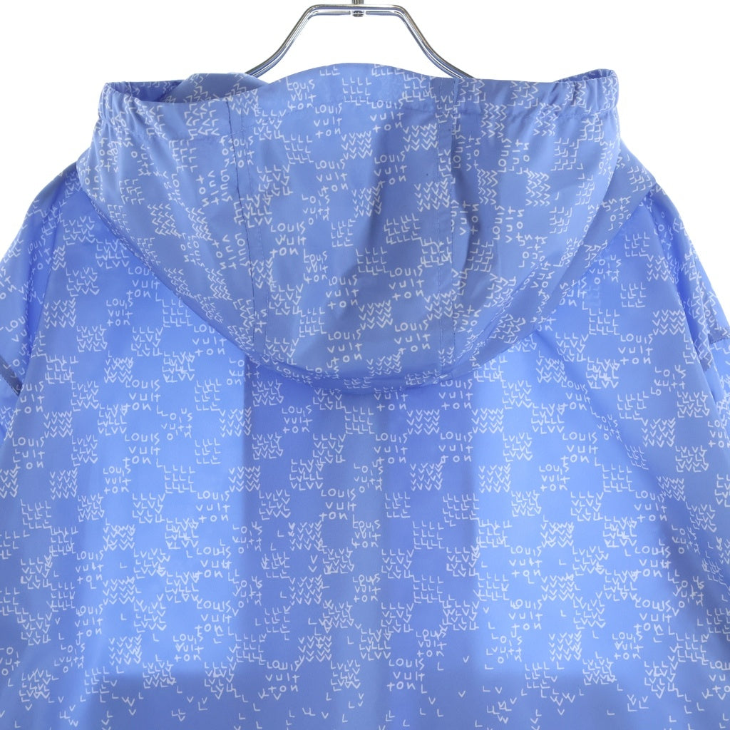 LOUIS VUITTON(ルイヴィトン) 22SS オーセンティック LVグラディエントレター プリントデザイン フーデッド ジップアップ ナイロンジャケット ブルー RM222M ND5 HNB06X