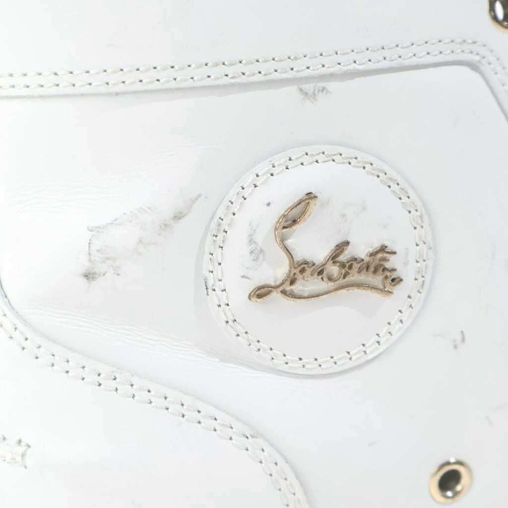 CHRISTIAN LOUBOUTIN(クリスチャンルブタン) スタッズデザイン レザー ハイカットスニーカー ホワイト