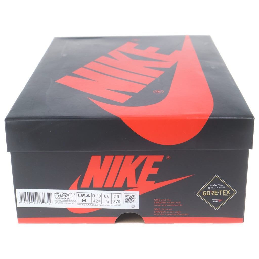 NIKE(ナイキ) Air Jordan 1 Element GORE-TEX エア ジョーダン1 エレメント ゴアテックス ハイカットスニーカー US9/27cm パープル/イエロー DB2889-501