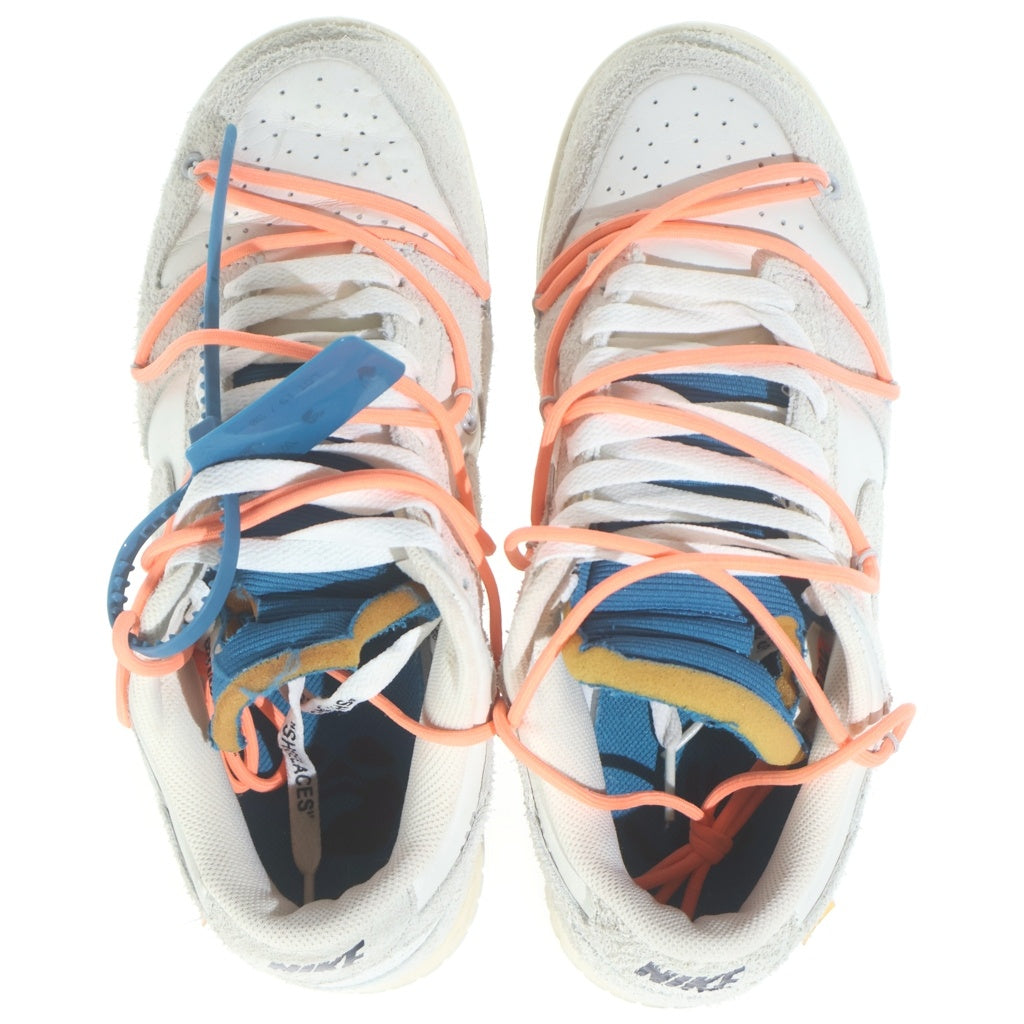 NIKE(ナイキ) ×OFF-WHITE DUNK LOW 1 OF 50 17 オフホワイト ダンク ローカットスニーカー ホワイト/グレー US8.5/26.5cm DJ0950-117