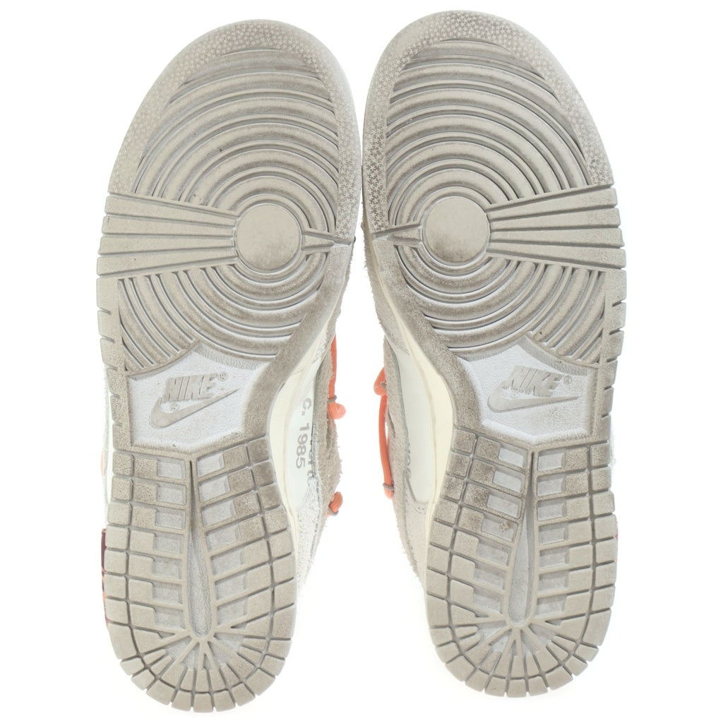 NIKE(ナイキ) ×OFF-WHITE DUNK LOW 1 OF 50 17 オフホワイト ダンク ローカットスニーカー ホワイト/グレー US8.5/26.5cm DJ0950-117