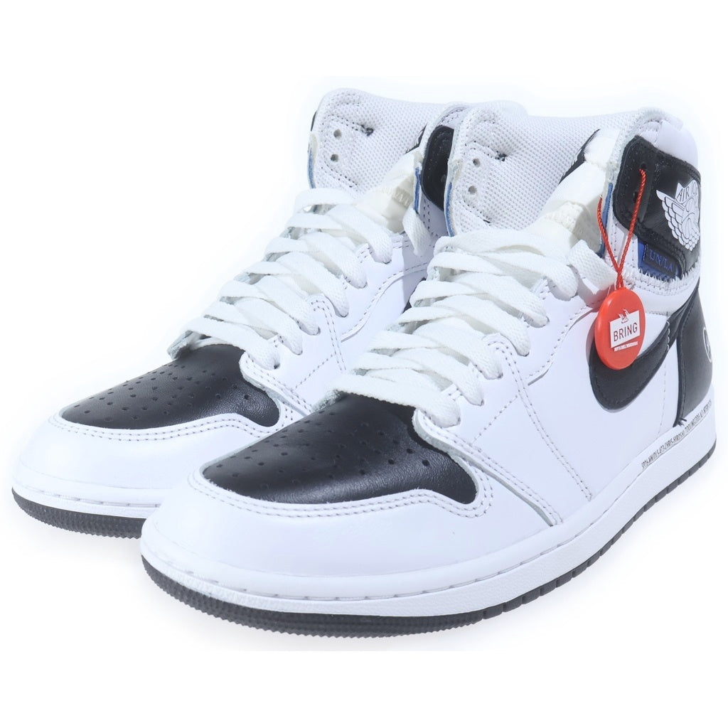 NIKE(ナイキ) ×FRAGMENT DESIGN ×UNION AIR JORDAN 1 RETRO HIGH OG エアジョーダン1 レトロ ハイカット スニーカー US8.5/26.5cm ホワイト/ブラック II7282-100