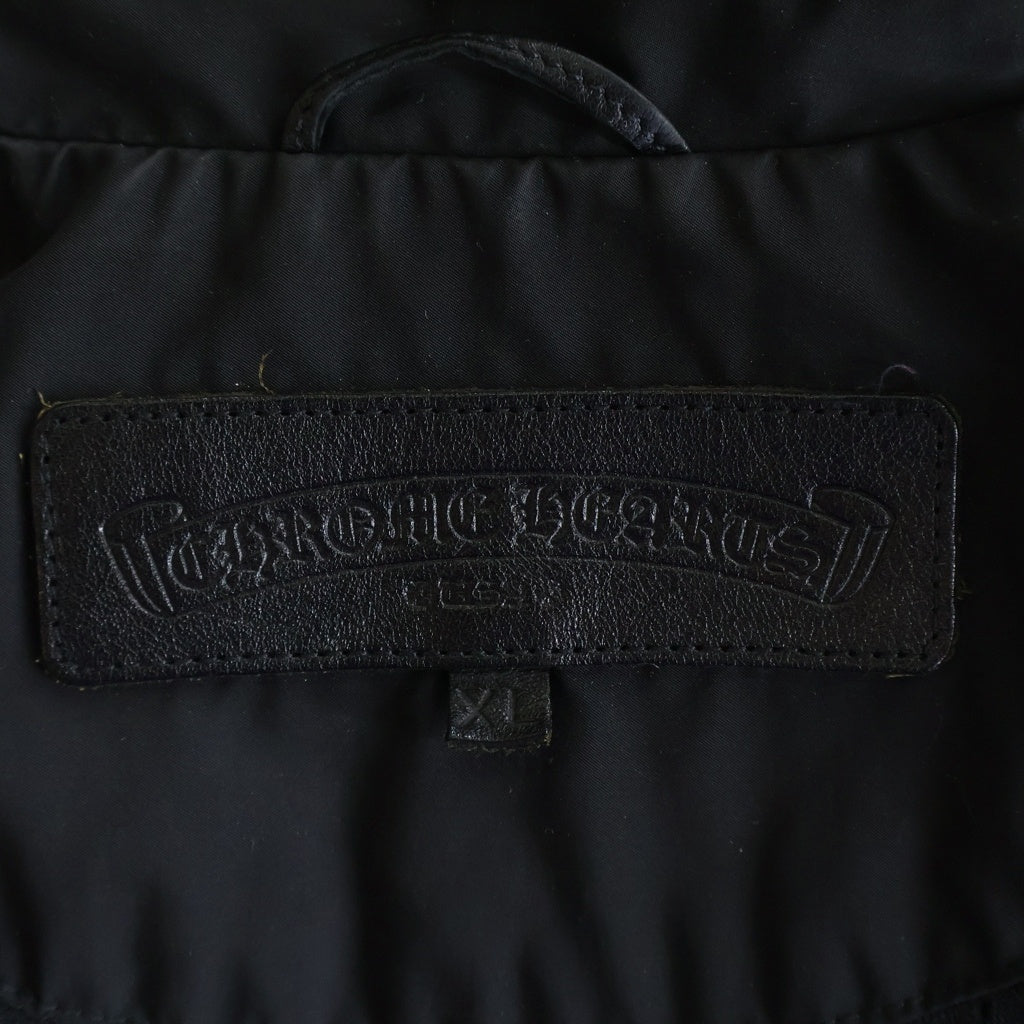 CHROME HEARTS(クロムハーツ) RIGGINS FBRC 英字プリント クロスボールボタン付き/総柄CHプラスプリント ナイロンコーチジャケット ブラック -