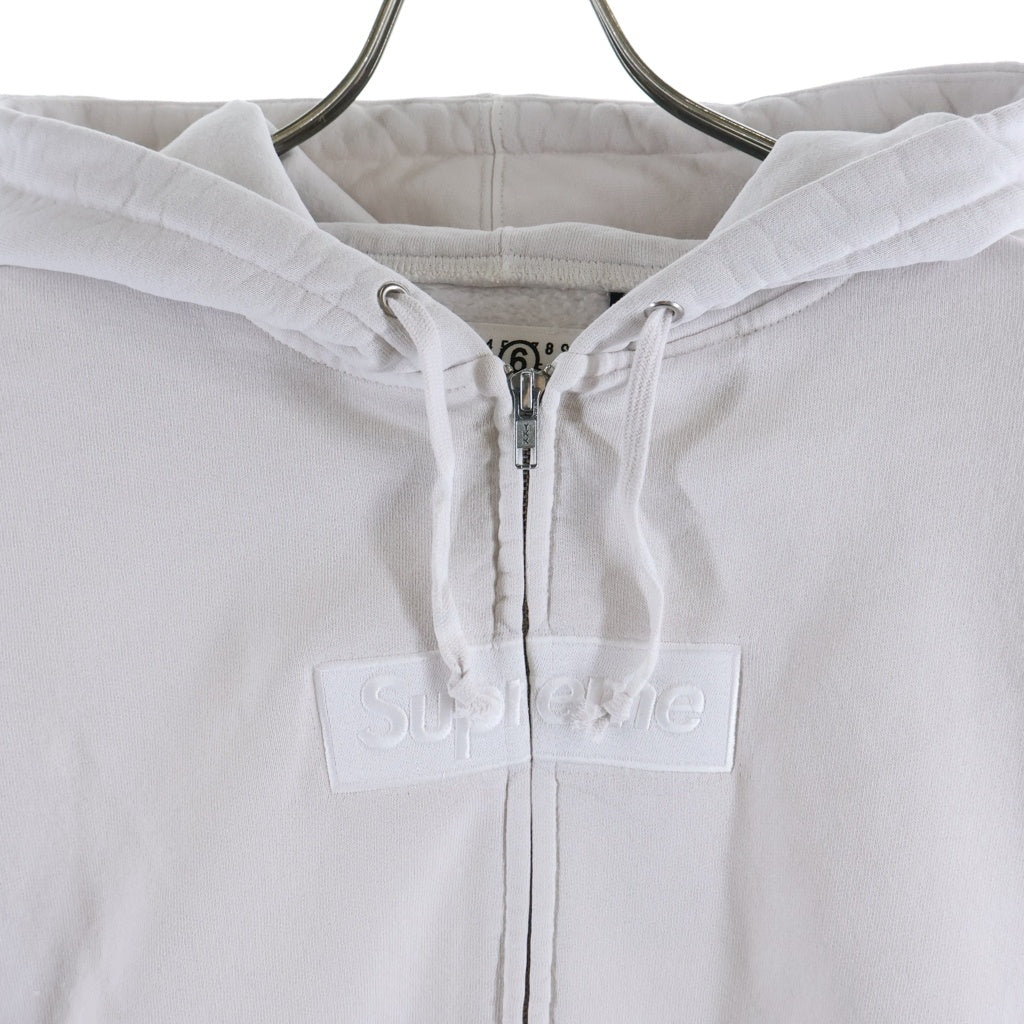 SUPREME(シュプリーム) 26SS ×MM6 Box Logo Zip Up Hooded Sweatshirt ボックスロゴジップアップフーデッドスウェットシャツ パーカー ホワイト -
