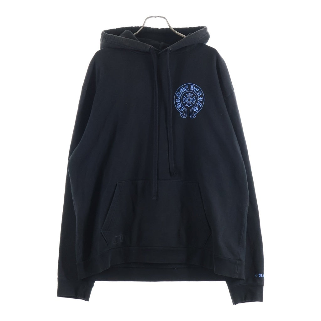CHROME HEARTS(クロムハーツ) SWTSHRT PLVR オンライン限定 袖ロゴプリント プルオーバーパーカー ブラック