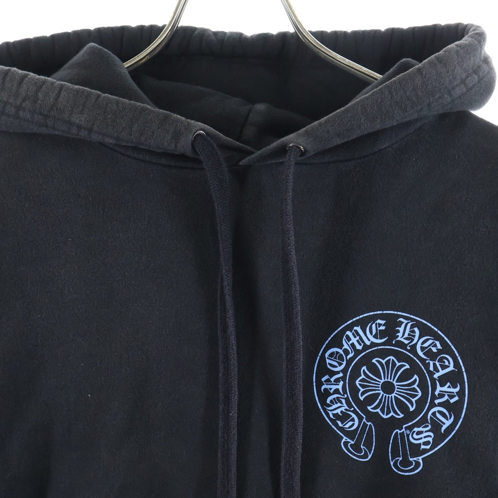 CHROME HEARTS(クロムハーツ) SWTSHRT PLVR オンライン限定 袖ロゴプリント プルオーバーパーカー ブラック