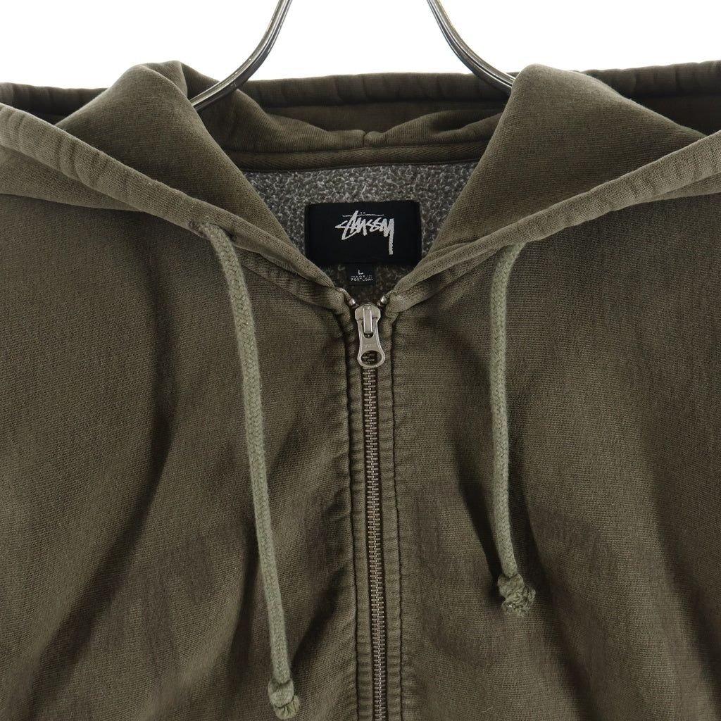 STUSSY(ステューシー) FADED GRAPHIC ZIP HOODIE フェード グラフィック ジップアップフーディー ブラウン
