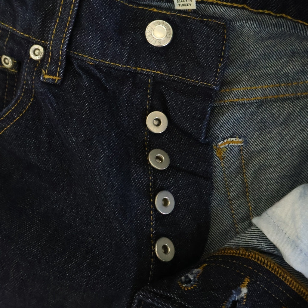STUSSY(ステューシー) BIG OL' JEAN DENIM ワンポイント刺繍 デニムストレートパンツ インディゴ