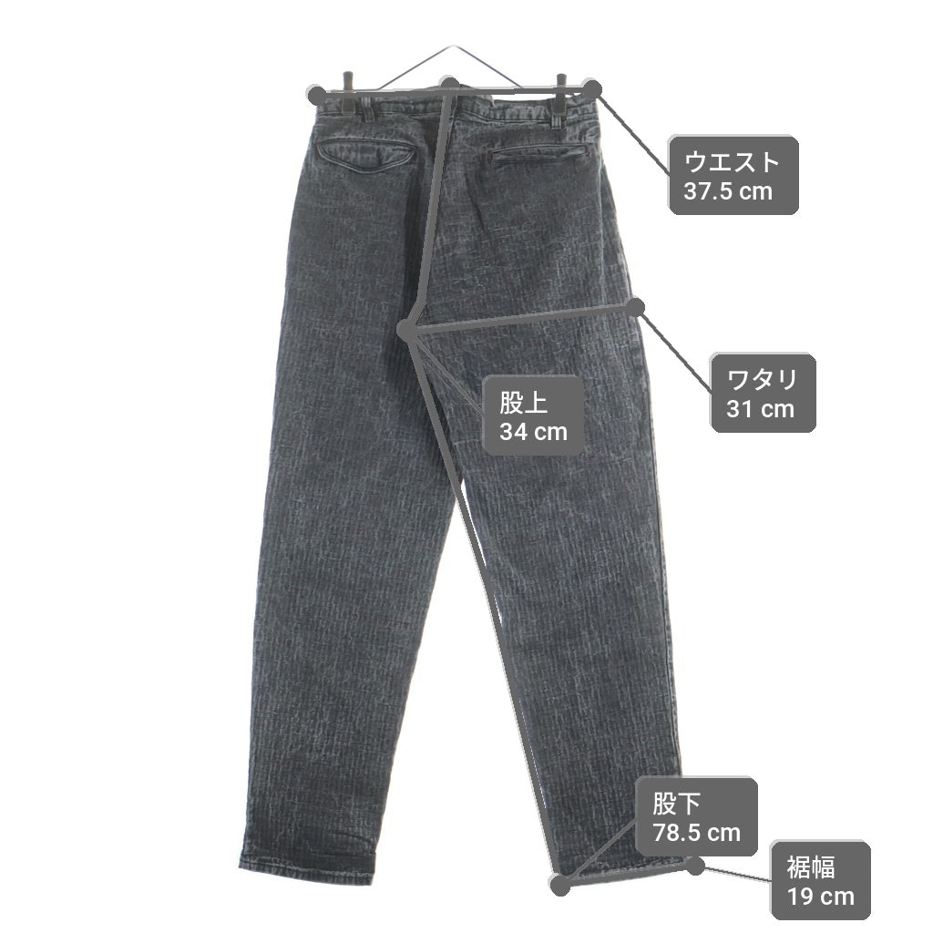 Levi's(リーバイス) 90S VINTAGE ヴィンテージ 刺子加工 ツータック デニムパンツ ブラック 22828-1258