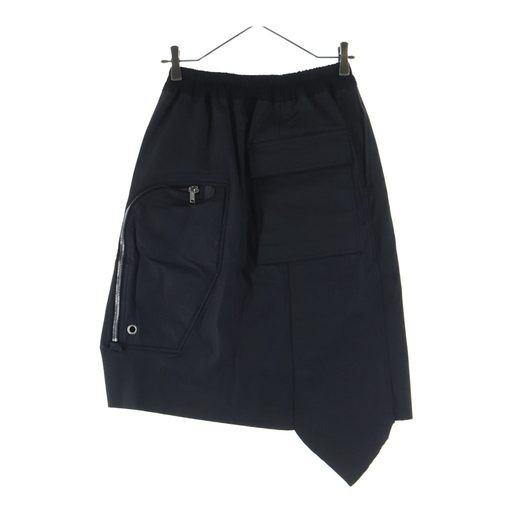 Rick Owens(リックオウエンス) 24AW DRACCA SKIRT ドラッカ マルチポケット ドローストリング スカート ブラック RP02D3341-SMT レディース