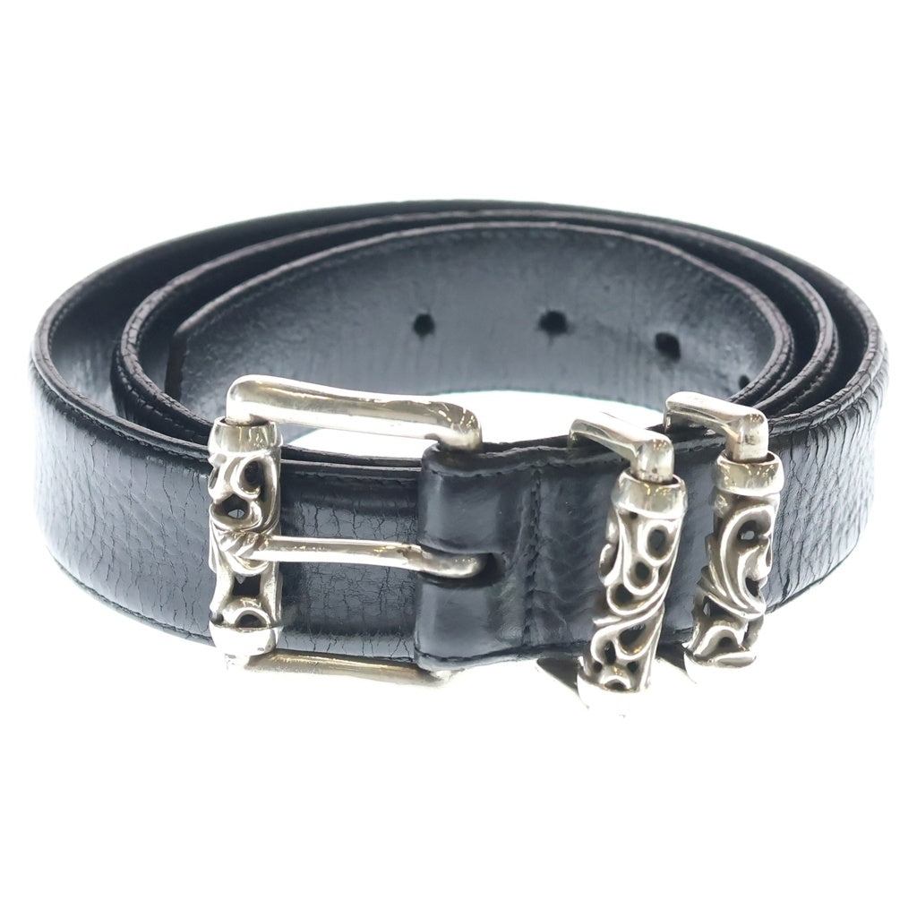 CHROME HEARTS(クロムハーツ) OLD BLT ROLLER 3PC1.0inch オールド 3PCローラーバックル レザーベルト シルバー -