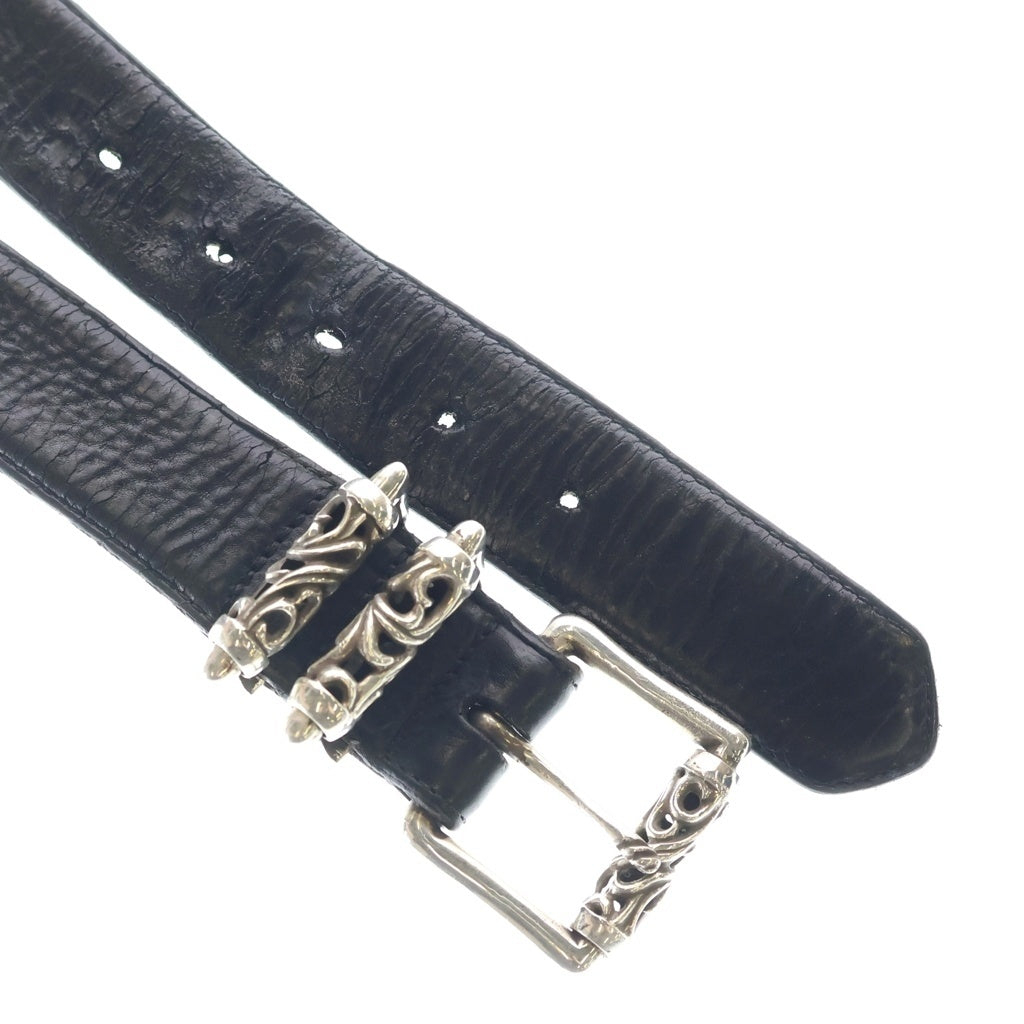 CHROME HEARTS(クロムハーツ) OLD BLT ROLLER 3PC1.0inch オールド 3PCローラーバックル レザーベルト シルバー -