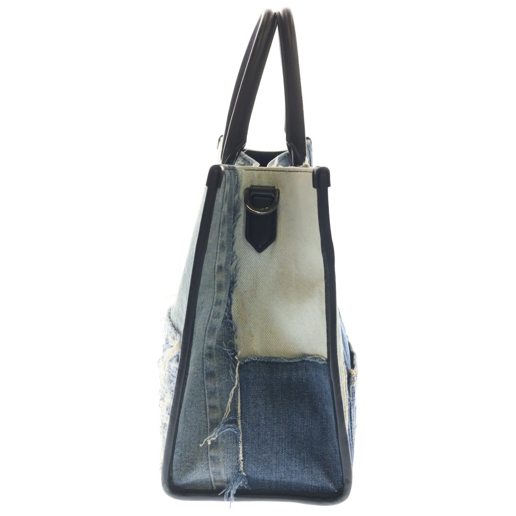 DOLCE & GABBANA(ドルチェアンドガッバーナ) Shopping Bag Denim Logo Embroidery ショッピングバッグ デニム ロゴエンブロイダリー ブルー BB2012AO6218M800 レディース