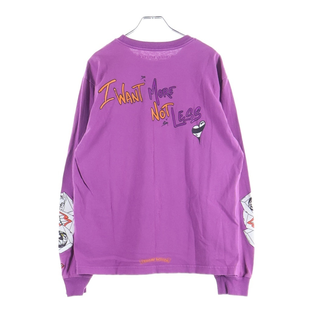 CHROME HEARTS(クロムハーツ) ×MATTY BOY I WANT MORE NOT LESS CREW NECK L/S TEE マッティボーイ 長袖Tシャツ カットソー パープル -