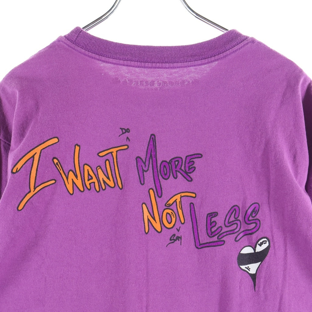 CHROME HEARTS(クロムハーツ) ×MATTY BOY I WANT MORE NOT LESS CREW NECK L/S TEE マッティボーイ 長袖Tシャツ カットソー パープル -