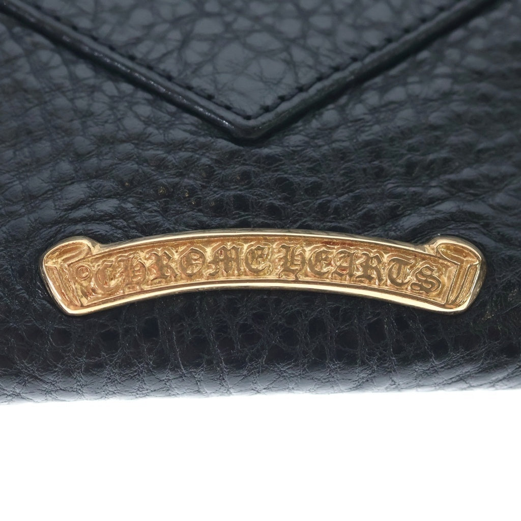 CHROME HEARTS(クロムハーツ) 22K 1D CH PLUS TINY WALLET シーエイチプラス タイニー レザーミニウォレット ブラック